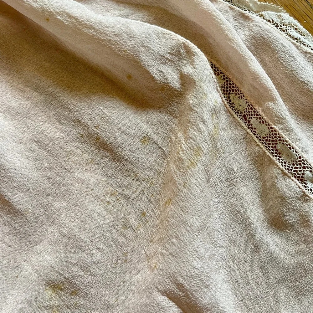 20s Vintage Flapper Pink Silk Step-In - Picture 10 of 16